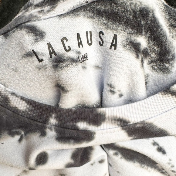 NWT LACAUSA Tie Dye Soft Fleece Sweatshirt Size Large - Picture 2 of 3